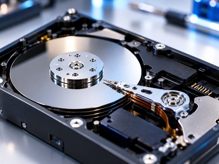 Open hard drive for data recovery